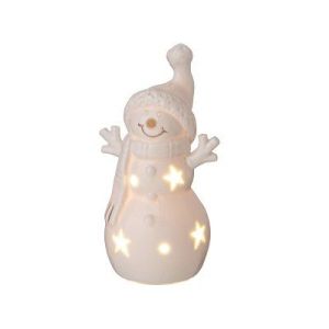 Фигурка 6,5*5,4*17,8см СНЕГОВИК С LED-ПОДСВЕТКОЙ фрф Angels