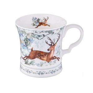 Кружка 320мл ОЛЕНЬ фрф CHRISTMAS LEFARD подар.упак