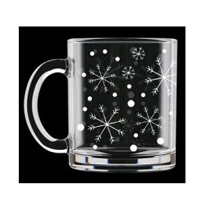 Кружка 300мл для чая, арт.208-Г ''Снегопад'' стекло уп.9