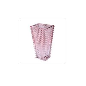 Ваза 28см для цветов стеклянная квадратная, цвет: розовый HYM006118