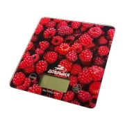 Весы кухонные электр. 5кг (15*15см) малина