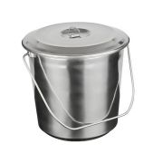 Ведро 15,0л с крышкой нерж 0100