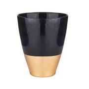 Ваза d-19см, h-24см BOHEMIA BLACK/GOLD