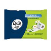 Туалетная бумага Влажная 30шт растворяющаяся Emily Style