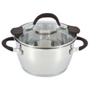 Кастрюля 5,5л со сливом, нжс, силикон Barton Steel