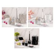 Набор для ванной комнаты и туалета 6пр (ведро 5,5л) пластик, цвет микс