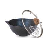 Казан 3,5л для плова со стекл. крышкой, АП линия Granit ultra (blue)