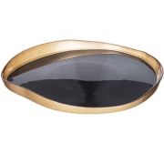 Тарелка акцентная 21см BOHEMIA  BLACK стекло Турция