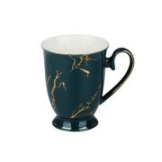 Кружка 320мл фрф костяной Марбл кобальт MILLIMI подар.упак