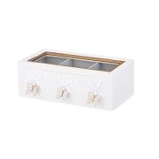 Шкатулка для чая 3 секции коллекция LOVE IS SWEET 23*10*8см