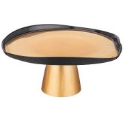 Блюдо на ножке d-28см BOHEMIA GOLD стекло