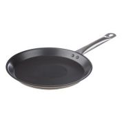 Сковорода блинная 28см антипр ОБЩЕПИТ корпус 0,6мм индукц.дно ТРС 3,5мм, покрытие Xylan КТ-ОБ-СБА-28