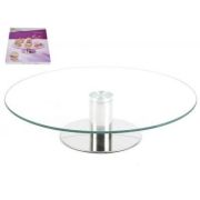 Тортовница вращающаяся 32см без рис, стекло 94670