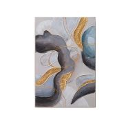 Картина 40*60*2,5см АБСТРАКЦИЯ ЧЕРНОЕ ЗОЛОТО холст, дерево