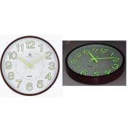 Часы настенные 310x310x40мм, пластик, круг, светящиеся