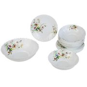 Набор столовый 13пр: (тарелка 19см - 6шт, салатник 17,5см - 6шт, салатник 22.5см, с/кер Валерия, 1/4,