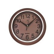 Часы настенные 270x270x40мм, кварцевые, цвет коричневый