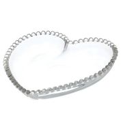 Блюдо 22см Сердце 22 х 17см, стеклянное D-77