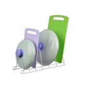 Подставка для крышек и досок хром (16*18*34см) АЛТ 118С