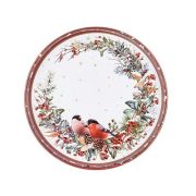 Поднос сервировочный 33*2,1см ''СНЕГИРИ'' КРАСНЫЙ AGNESS