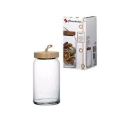 Банка 1130мл с крышкой из бамбука Woody SL со стикером 43593 SL/St