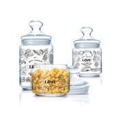 Набор банок для продуктов 3шт ЛАВ ПАСТА (0.5л. 0.75л. 1л) Q4111