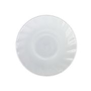 Блюдце 12,5см плоское круглое белье , стеклокерам 100бел-т5 12/144
