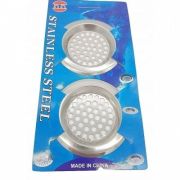 Набор фильтров для раковины 2шт,  6см, 7,5см, нерж. сталь 5/1000 нфр1