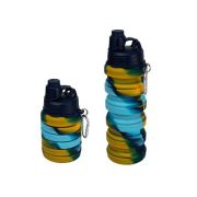 Бутылка для воды складная, силикон 24/14.5*7см, трн261