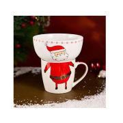 Набор для завтрака 2пр ДЕД МОРОЗ фрф (салатник 500мл, кружка 360мл) LEFARD п/уп