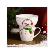 Набор для завтрака 2пр СНЕГОВИК фрф (салатник 500мл, кружка 360мл) LEFARD п/уп