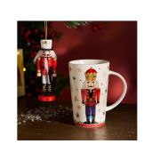 Кружка 385мл фрф с елочной игрушкой дер.ЩЕЛКУНЧИК Lefard