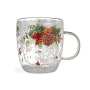 Кружка с двойными стенками 410мл CELEBRATION стекло п/упак