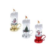 Светильник декор. LED в виде свечи со снегом, 8х6,5x16см СНОУ БУМ