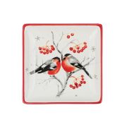 Блюдо квадратное 15х15х2,9см, керамика Снегири MILLIMI