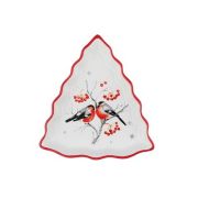 Блюдо в форме елки 21х16х3см, керамика Снегири MILLIMI 6/48