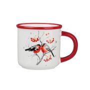 Кружка 400мл, керамика, п/упак Снегири MILLIMI 2/48