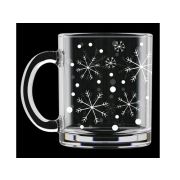Кружка 300мл для чая, арт.208-Г ''Снегопад'' стекло уп.9