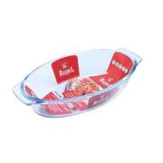 Форма для запекания 700мл из жаропрочного стекла с ручками , стеклянная, R-2/700