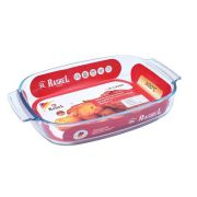 Форма для запекания 2000мл прямоугольная из жаропрочного стекла с ручками , стеклянная, R-1/2000