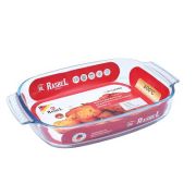 Форма для запекания 2700мл прямоугольная из жаропрочного стекла с ручками, стеклянная, R-1/2700