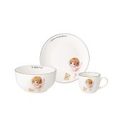 Набор посуды 3пр Я ТАНЦУЮ (кружка 220мл, салатник 470мл, тарелка 20см) фрф п/уп