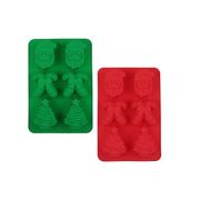 Форма силиконовая 6 ячеек, 25х17,5см, 2 цвета Новогодняя коллекция Щелкунчик