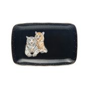 Блюдо 28*19*3см, TOP STYLE, прямоуг., серое, фарфор