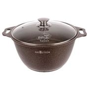 Кастрюля 3л со стекл. крышкой АП, (кофейный мрамор), линия ''Marble Induction''