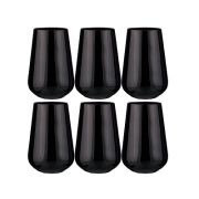 Набор стаканов 380мл 6шт SANDRA SPRAYED BLACK h=12,5см