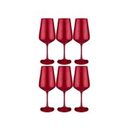 Набор бокалов для вина 450мл 6шт SANDRA SPRAYED RED h=24см