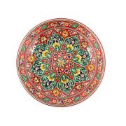 Ляган 34см Риштан керамика красный Мехроб NEW