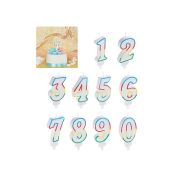 Свеча для торта в форме цифр, парафин (0-9) Капитан Весельчак